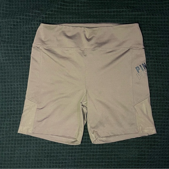 PINK Victoria's Secret Pants - PINK Victoria's Secret Women's Beige Bike Shorts
